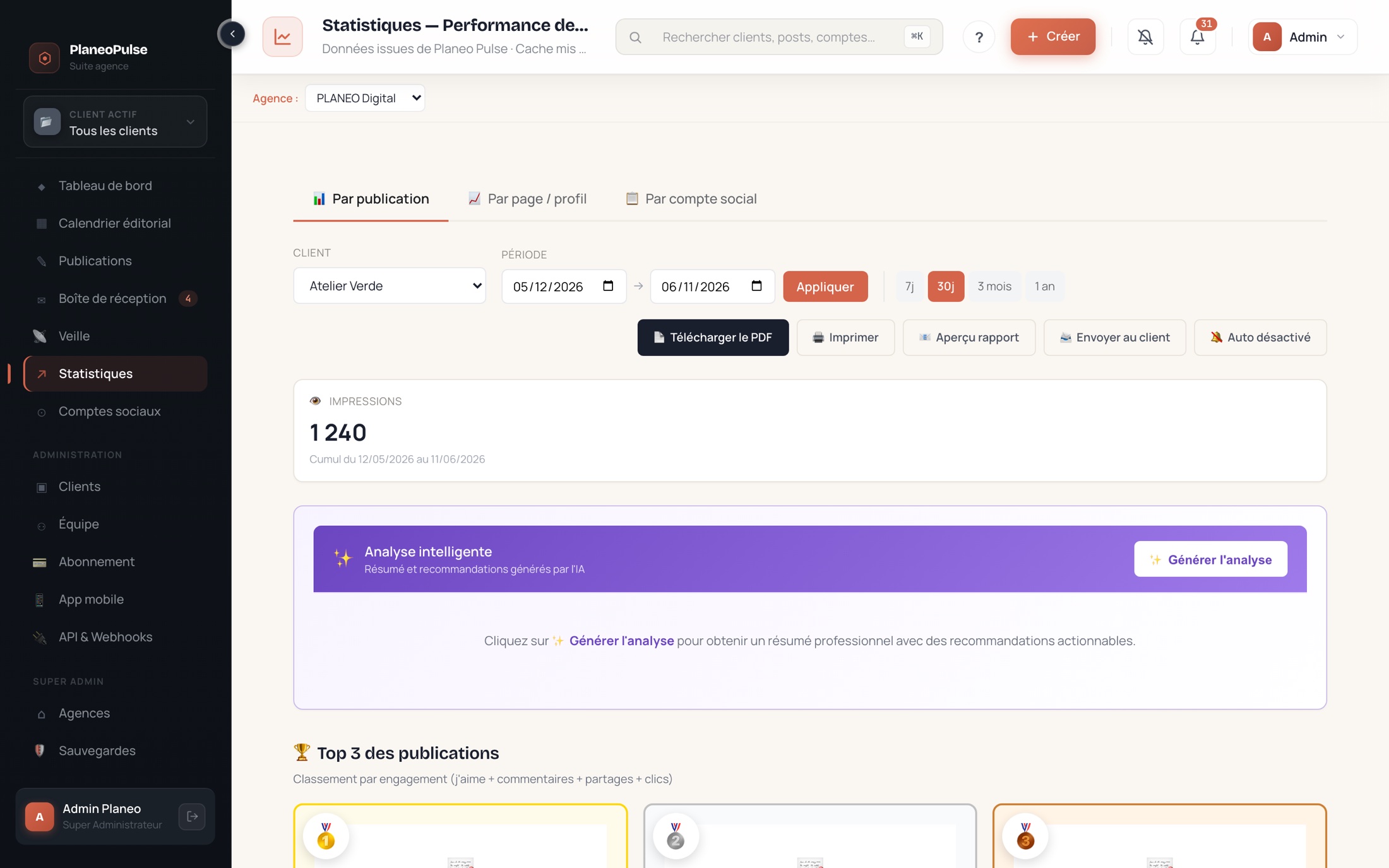Des rapports qui font signer (et resigner) — aperçu réel de l'application Planeo Pulse